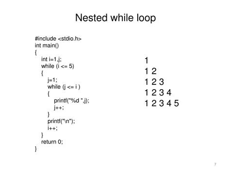 Ppt Understanding Nested Loops In C Programming Powerpoint Presentation Id8721121