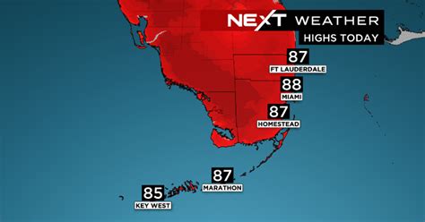 Miami Weather Hot And Steamy Afternoon A Few Showers Possible Cbs Miami