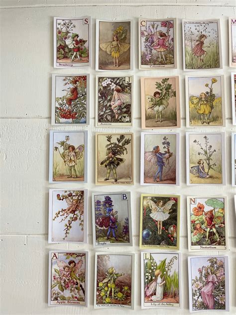 30 Vintage Flower Fairy Stickers Large Size Fairy Print Etsy