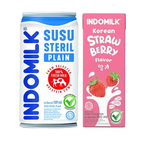 Jual Bundling Spesial 11rb Indomilk Susu Steril Plain 189 Ml