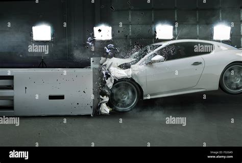 Art picture of crashed car Stock Photo - Alamy