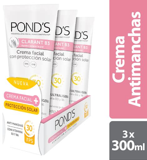 Crema Ponds Clarant B3 FPS30 100 Gr X 3 Und Undefined