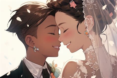 Free Photo Lesbian Couple Getting Married