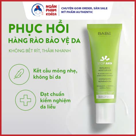 Kem Dưỡng Ẩm Phục Hồi Cho Da Mụn BABE Stop AKN Repairing Moisturiser 50ml Shopee Việt Nam