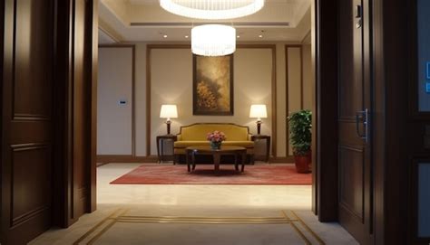 Premium AI Image | The lobby of the sheraton grand hotel