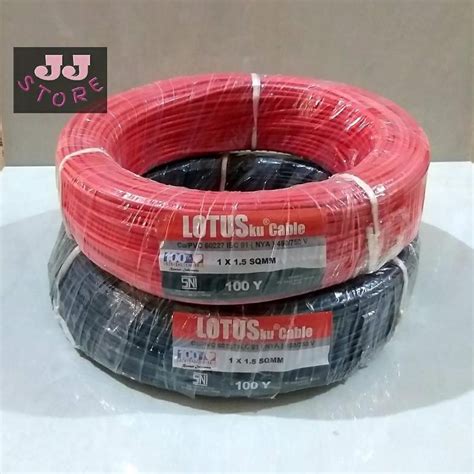 Jual Kabel Listrik NYA Kawat Tunggal 1 5 Mm LOTUS SNI 1 Roll 100 Yard