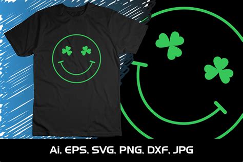 Happy Face St Patricks Day Shirt Print Template Shenanigans Irish