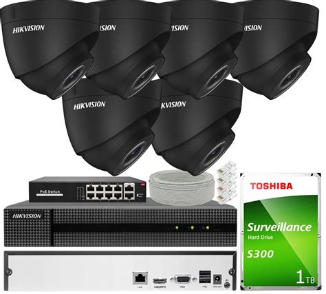 Zestaw Monitoringu Ip Qhd Mp Kamer Ip Poe Hikvision Rejestrator Ip