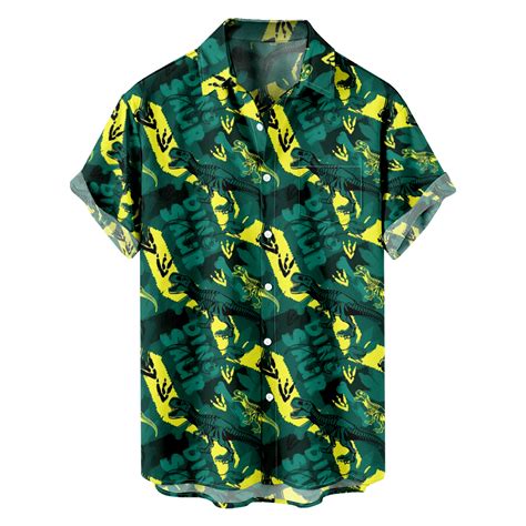 Mlfu Mens Casual Button Down Short Sleeve Summer Front Pocket Hawaiian