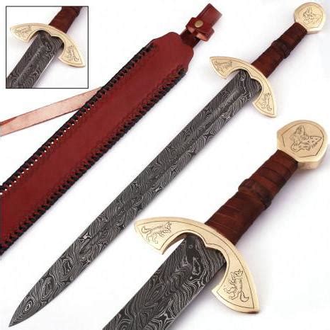 Damascus Short Sword, 25" Long Viking Sword, Damascus Battle Ready ...