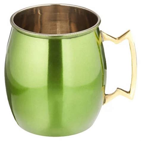 Green Coloured Stainless Steel Moscow Mule Mug 18 Oz At Rs 350 Piece