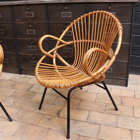 Fauteuils Vintage En Rotin