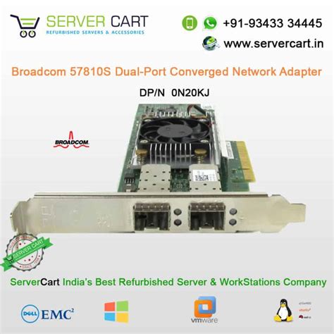 Dell Broadcom 57810S Dual Port 10GbE SFP CNA 0N20KJ