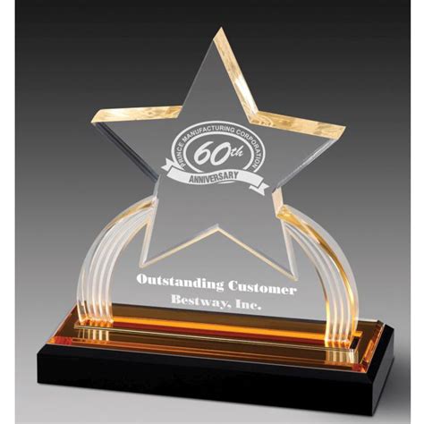 Gold Star Acrylic Award - AwardMakers