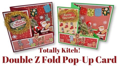 Totally Kitch Make These Easy Double Z Fold Pop Up Cards Youtube