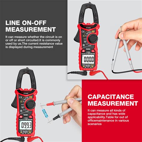 Habotest Ht Digital Clamp Meter V Ac Dc Counts Current Auto