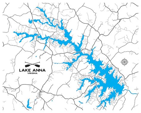 Lake Anna Map File Lake Anna Svg Instant Download Laser Etsy Italia