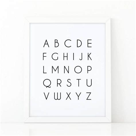 Alphabet wall art, Alphabet print, alphabet printable, ABC print ...