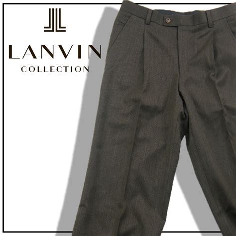 【未使用】新品 Lanvin Collection 【日本製 定価3 7万円】 毛100 オールシーズン スラックス パンツ ★280190