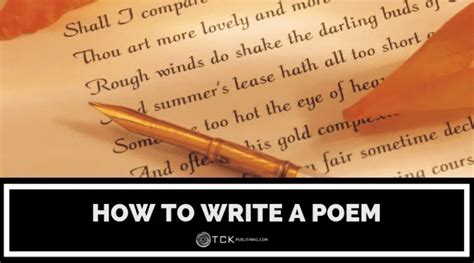 How To Write A Poem 10 Tips To Get You Started