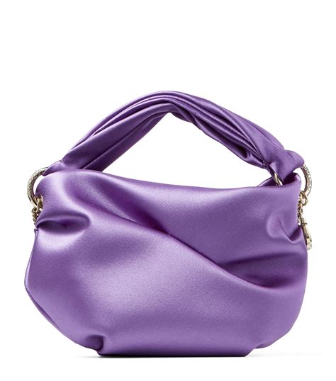 Womens Jimmy Choo Purple Satin Bonny Shoulder Bag Harrods Uk