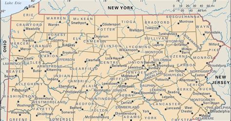 Pa County Map With Roads | Map Of West