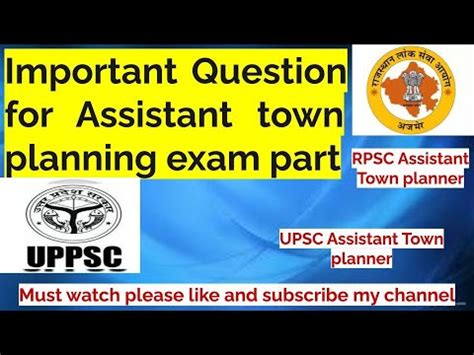 IMPORTANT MCQS FOR ASSISTANT TOWN PLANNER EXAM UPPSC ATP RPSC ATP