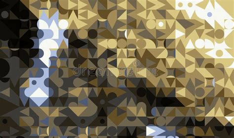 Mosaic Art Shapes Abstracts Backgrounds Stock Illustration