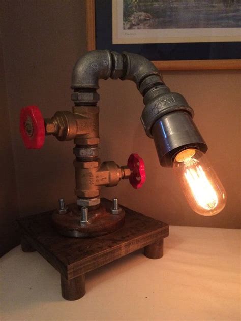 Steampunk Table Lamp Touch Lamp Pipes Valves Edison Etsy UK Lamp