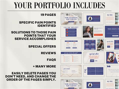 Virtual Assistant Portfolio Template Online Business Manager Etsy