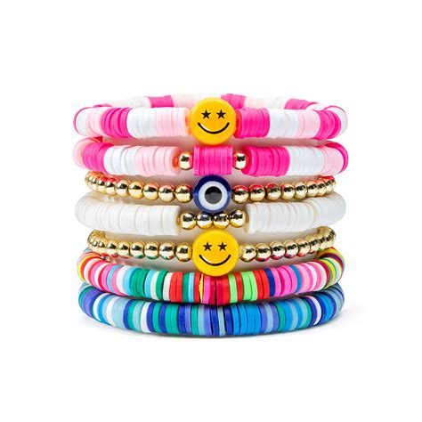 Heishi Ensemble De Bracelets De Surfeur Pi Ces Color Bcbg