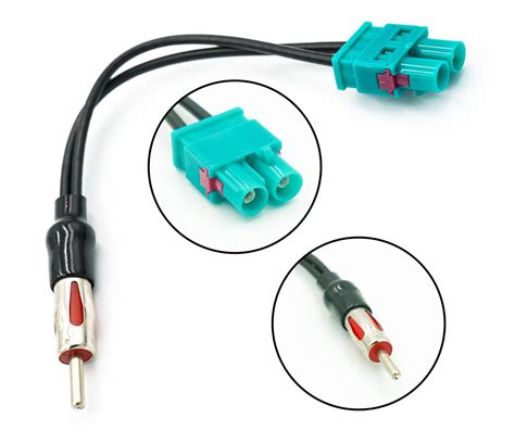 Przew D Kabel Adapter Antena Podw Jna Fakra Iso Z Cze Do Audi Vw Seat