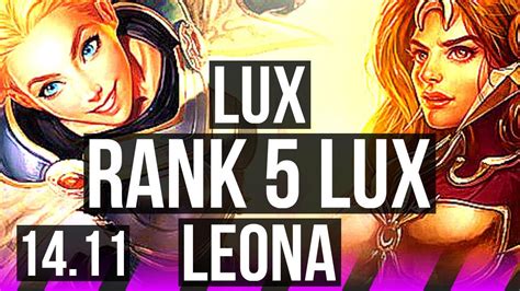 LUX Varus Vs LEONA Zeri SUP Rank 5 Lux 8 4 21 Dominating KR