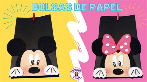 Bolsas De Papel Para Dulces Personalizadas Con Minnie Y Mickey Youtube