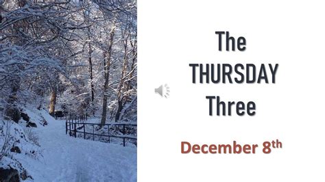 THE THURSDAY THREE A Devotional Podcasts For 12 8 2022 YouTube