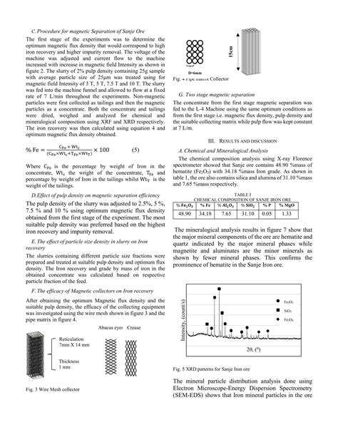 Treatment Of Low Grade Iron Ore Using Two Stage Wet High Intensity