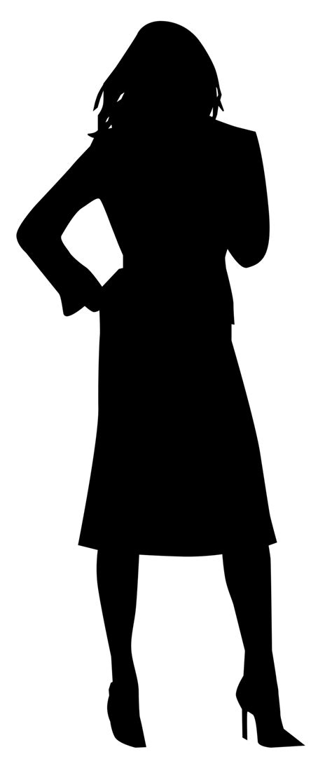 Woman Business Free Stock Photo Illustrated Silhouette Of A