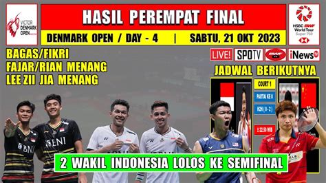 Hasil Denmark Open Hari Ini Babak Besar Bagas Fikri Lee Zii