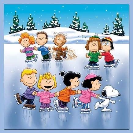 Charlie Brown Christmas Snoopy Ice Skating