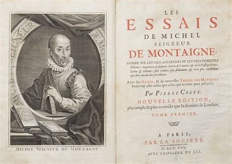 Montaigne Michel Eyquem Sieur De Les Essais Donnez Sur Les Plus