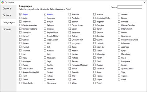 OCRvision - List of languages supported by our multi-language OCR Software.