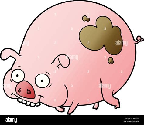 Cartoon Muddy Pig Stock Vector Image And Art Alamy