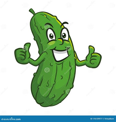 Smiling Pickle Vector Illustration CartoonDealer 17220240