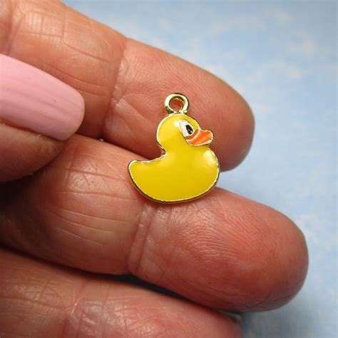 Yellow Duck Charm Etsy