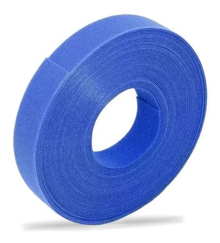 Velcro Dupla Face Azul Slim Mts X Mm Parcelamento Sem Juros