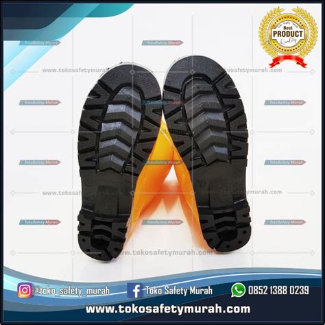 Sepatu Boot Gosave Safety Pvc Kuning Rain Boot Yellow Boots Sparta