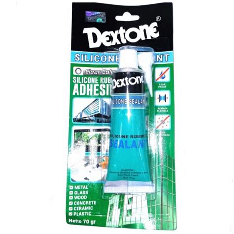 Jual Lem Silikon Kaca Aquarium Silicone Sealant Dextone Clear 70gram