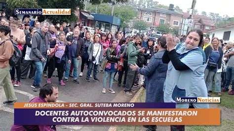 Docentes Autoconvocados Se Manifestaron Contra La Violencia En Las