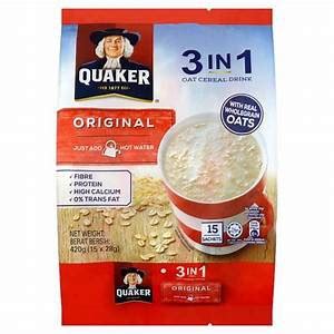 Quaker Original Chocolate In Oat Cereal Drink X G G