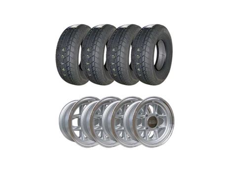 Classic Mini Set Of 4 Mamba 5x10 Inch Wheels And Fal